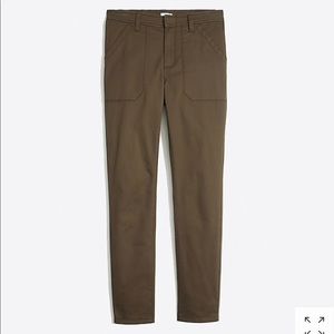 NWT J Crew Army Green Hi-Rise Skinny Cargo Pants